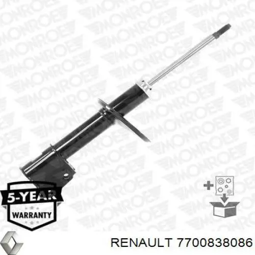 7700838086 Renault (RVI) amortiguador delantero