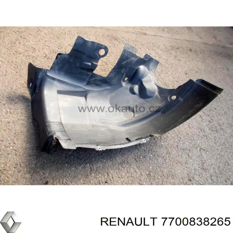 7700838265 Renault (RVI) guardabarros interior, aleta delantera, derecho delantero