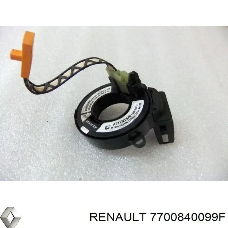 7700840099F Renault (RVI) anillo airbag del volante