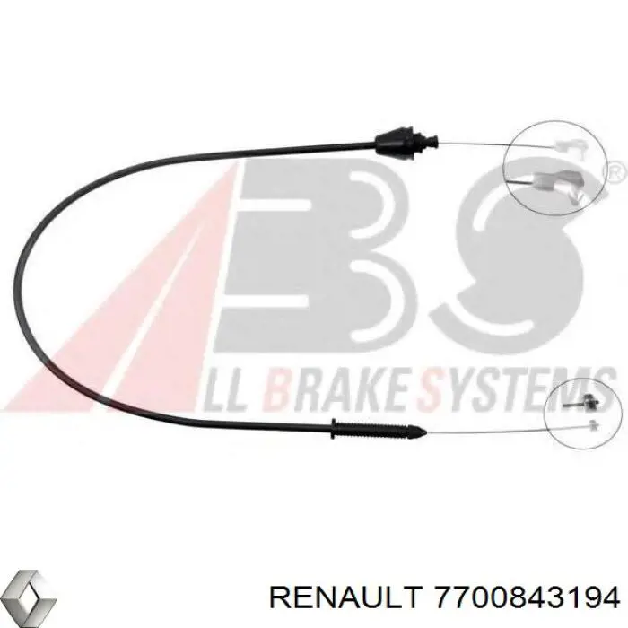 Cable del acelerador para Renault Megane (LA0)