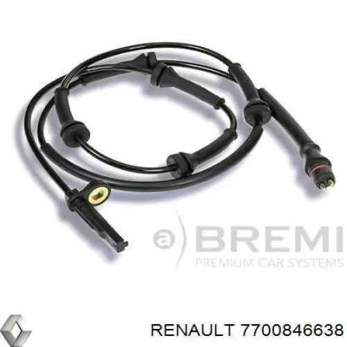 7700846638 Renault (RVI) sensor abs delantero derecho