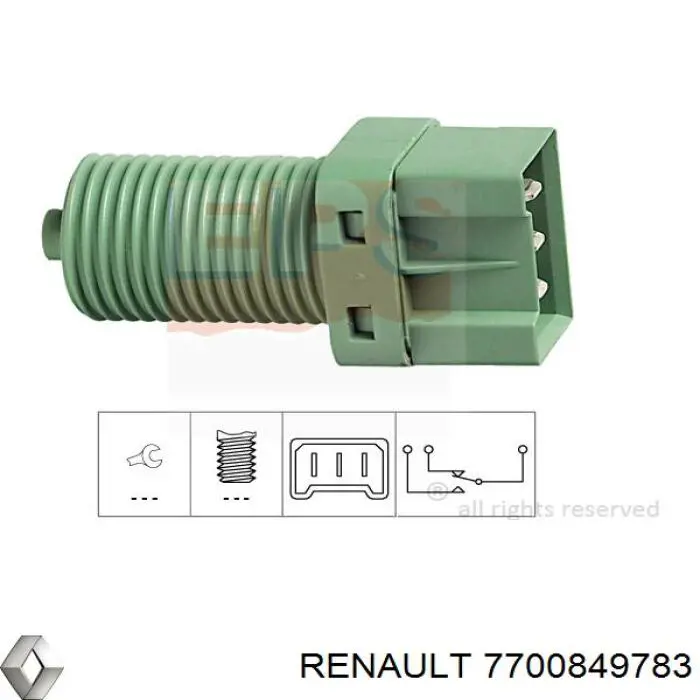 Interruptor de luz de freno Renault (RVI) 7700849783 precio, desde 10,65 EUR