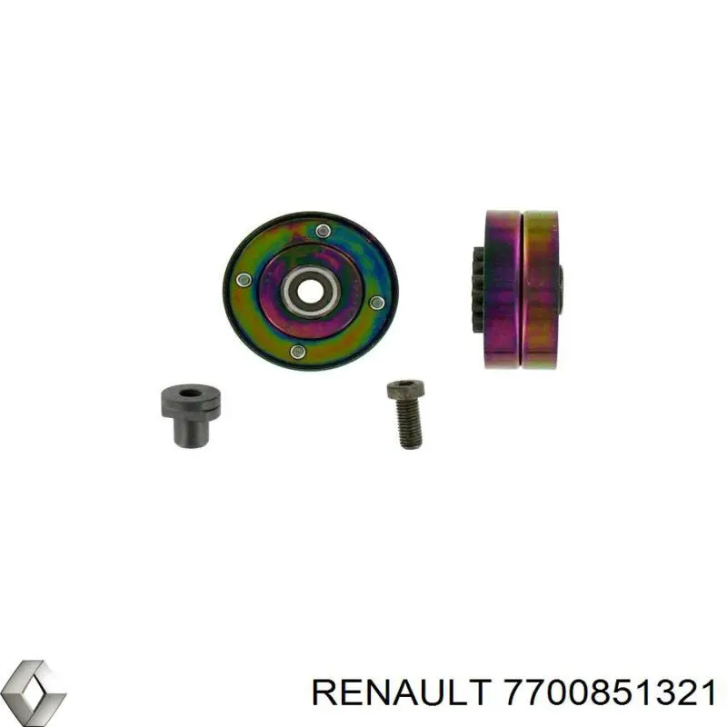 7700851321 Renault (RVI) polea tensora, correa poli v