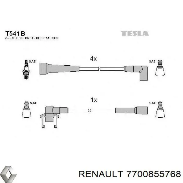 Juego de cables de bujias Renault (RVI) 7700855768 precio, desde 23,35 EUR