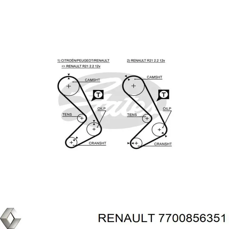 Comprar 7700856351 Renault (RVI) Correa distribución