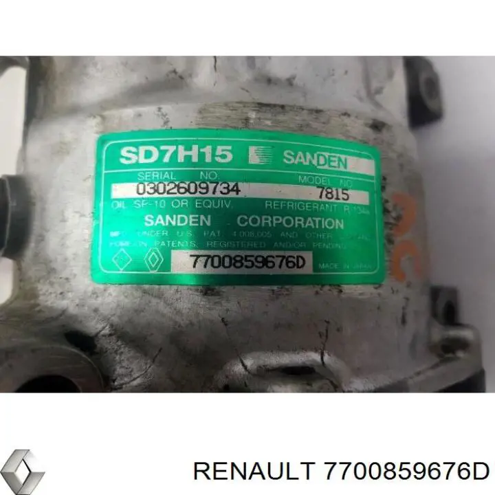 7700859676D Renault (RVI) compresor de aire acondicionado