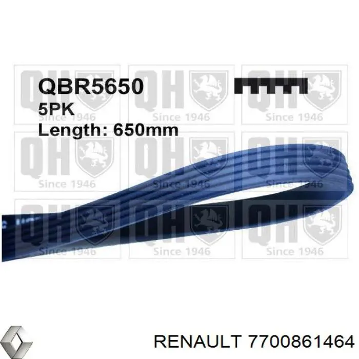 7701064345 Renault (RVI) correa trapezoidal