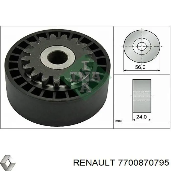Rodillo tensor correa poli V Renault (RVI) 7700870795 precio, desde 30,19 EUR