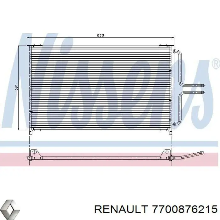 7700876215 Renault (RVI) condensador aire acondicionado