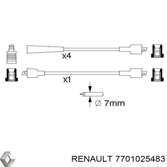 Comprar 7701025483 Renault (RVI) Cable de bujía