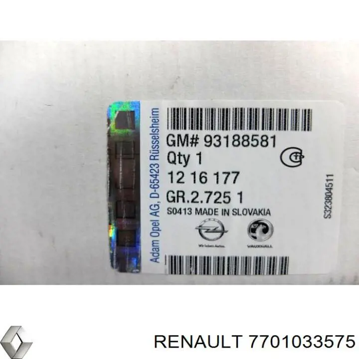7701033575 Renault (RVI) faro izquierdo