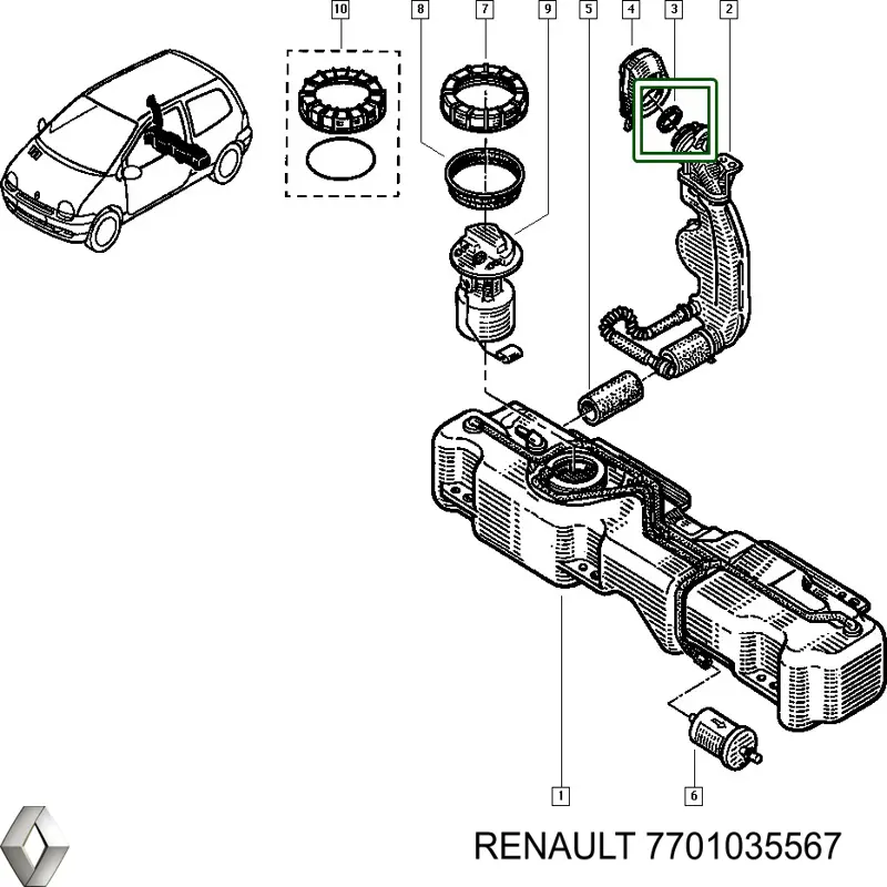Comprar 7701035567 Renault (RVI) 