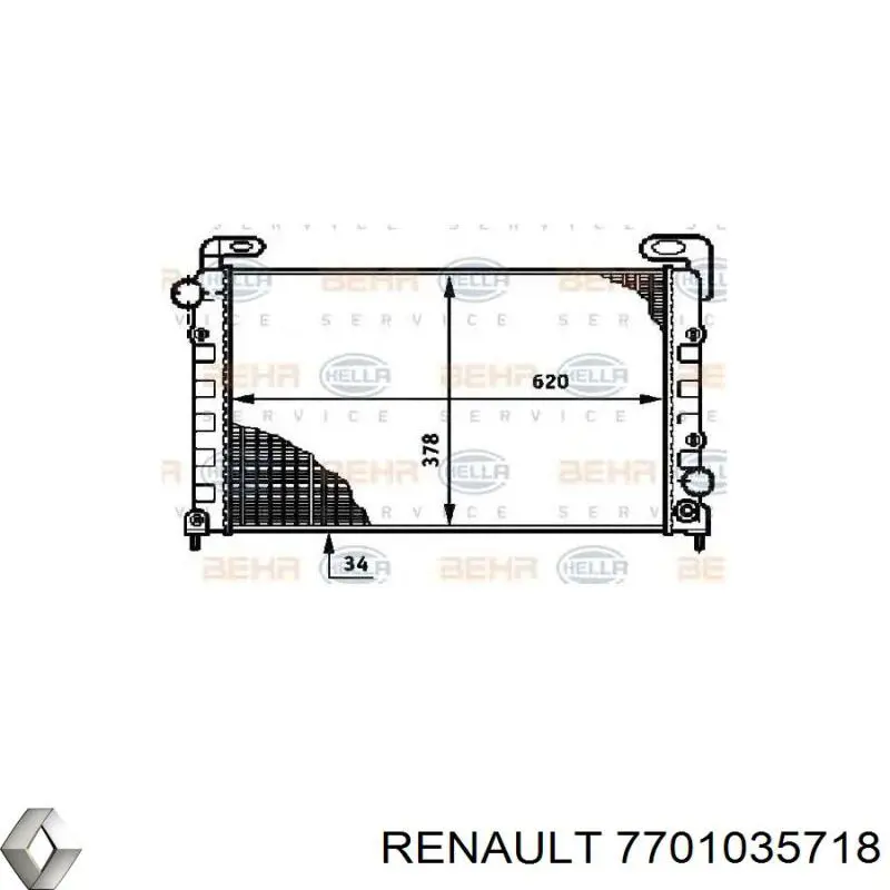7701035718 Renault (RVI) radiador