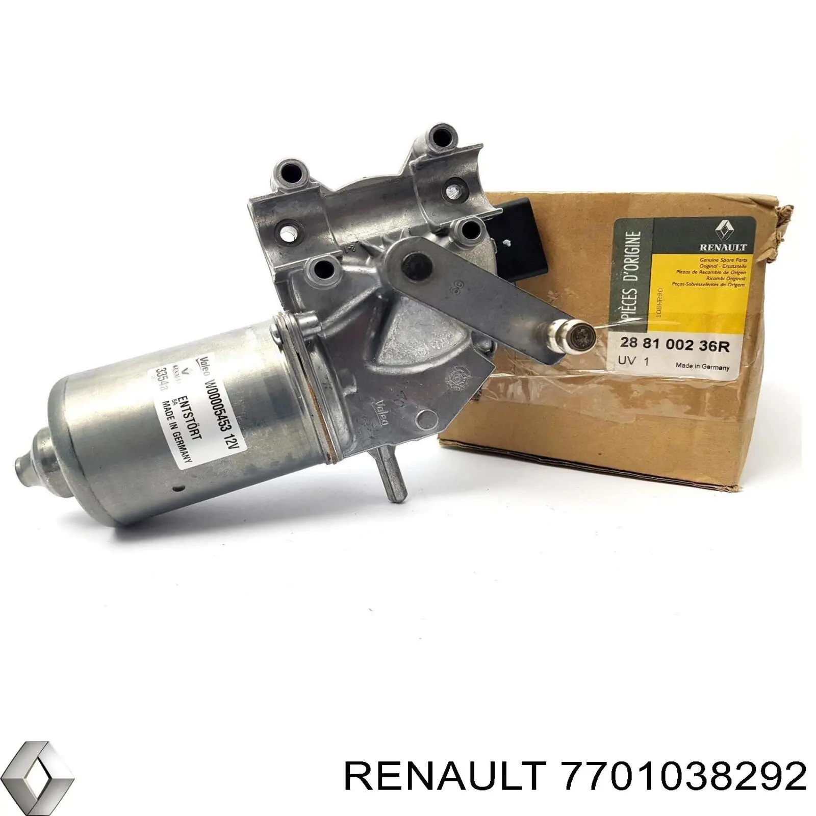 Motor limpiaparabrisas 7701038292 Renault (RVI)