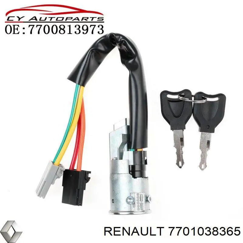 7701038365 Renault (RVI) bombín de cerradura de encendido