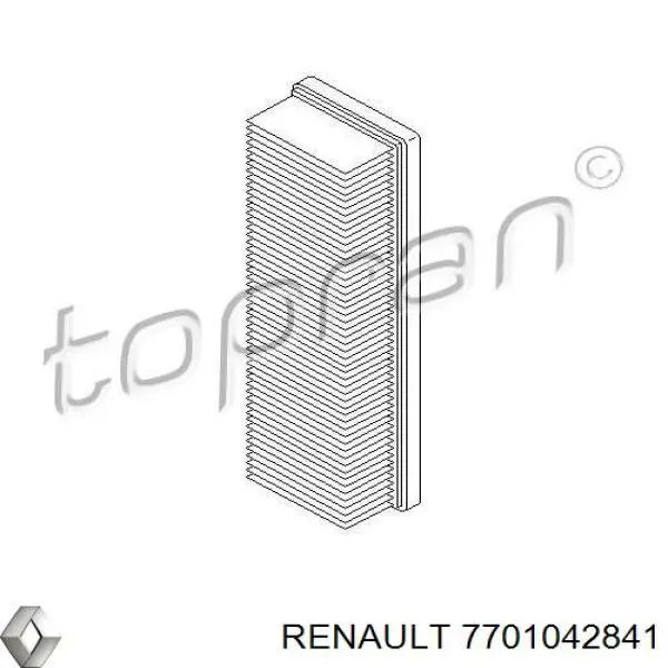 7701042841 Renault (RVI) filtro de aire