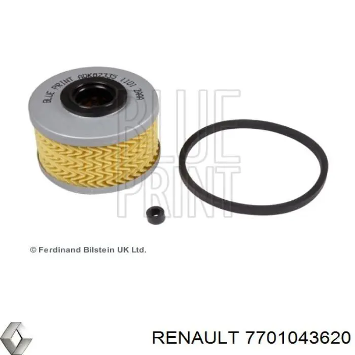Filtro de combustible 7701043620 Renault (RVI)
