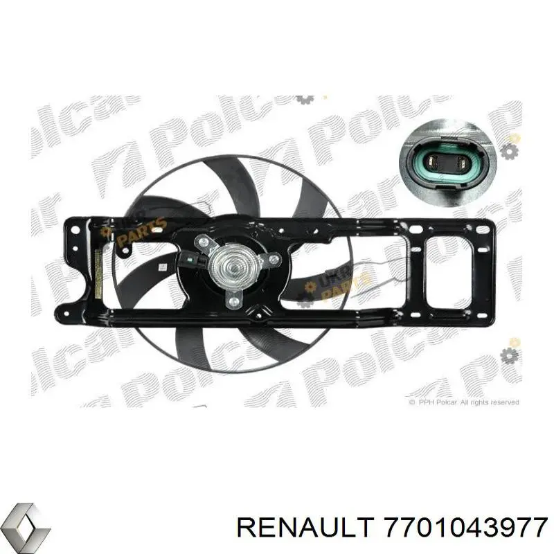 7701043977 Renault (RVI) rodete ventilador, refrigeración de motor