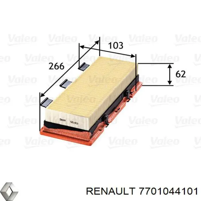 7701044101 Renault (RVI) filtro de aire