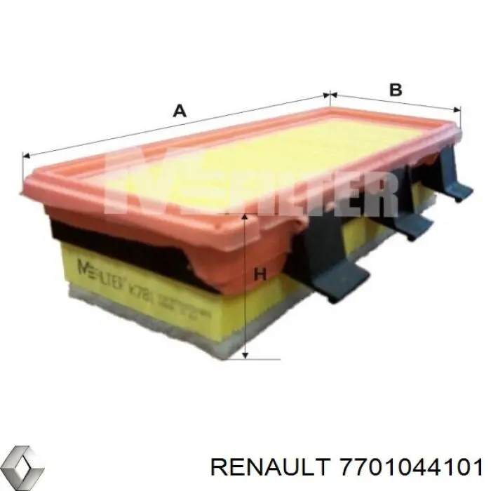 El filtro de aire Renault (RVI) 7701044101 precio, desde 7,94 EUR