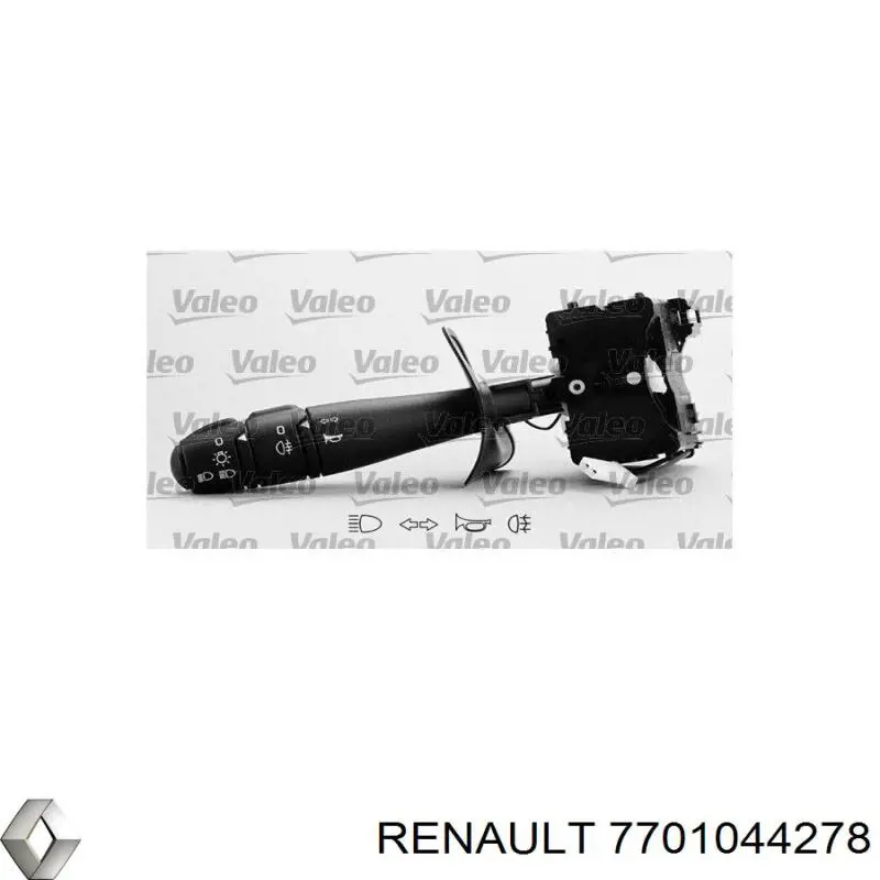 7701044278 Renault (RVI) Conmutador izquierdo de la columna de dirección