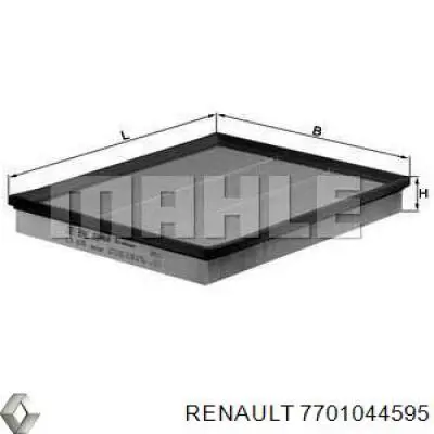 El filtro de aire Renault (RVI) 7701044595 precio, desde 8,68 EUR