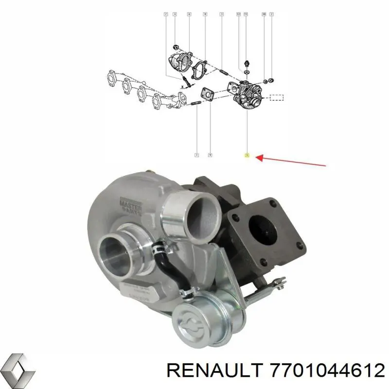 7701044612 Renault (RVI) turbocompresor