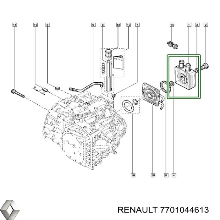 Junta de bomba de aceite de transmisión automática Renault (RVI) 7701044613 precio, desde 15,35 EUR