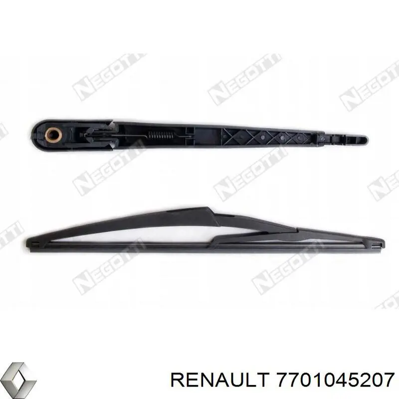 7701045207 Renault (RVI) brazo del limpiaparabrisas, trasero