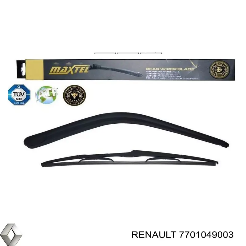 Brazo del limpiaparabrisas, trasero 7701049003 Renault (RVI)