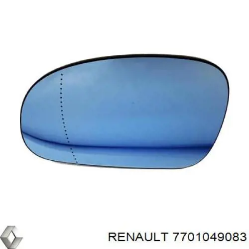 7701049083 Renault (RVI) cristal de espejo retrovisor exterior izquierdo