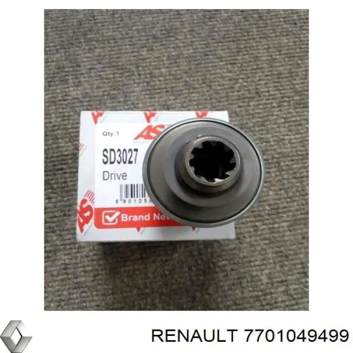 7701049499 Renault (RVI) bendix, motor de arranque