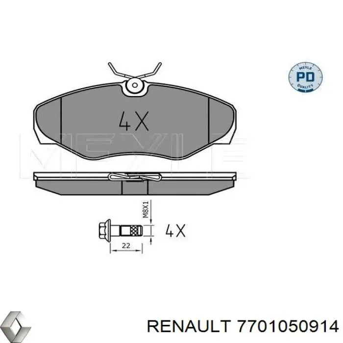 Pastillas de freno delanteras Renault Trafic 2 FL