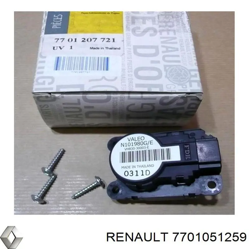 Comprar 7701051259 Renault (RVI) Actuador de compuerta de la calefacción