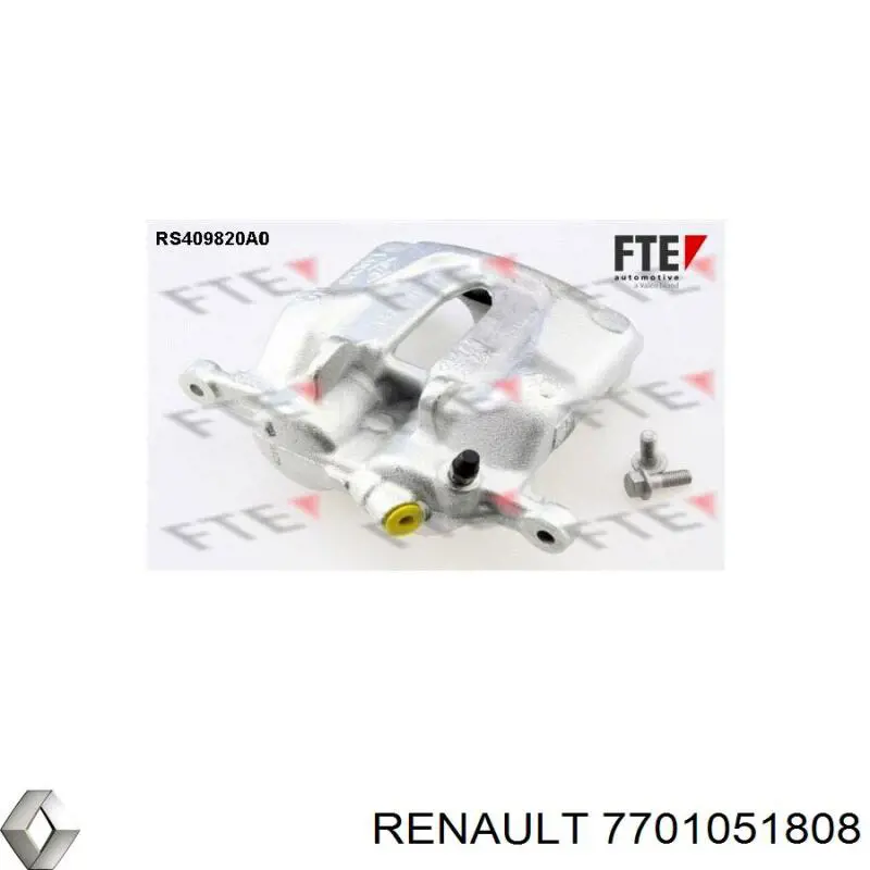 Pinza de freno delantera derecha 7701051808 Renault (RVI)