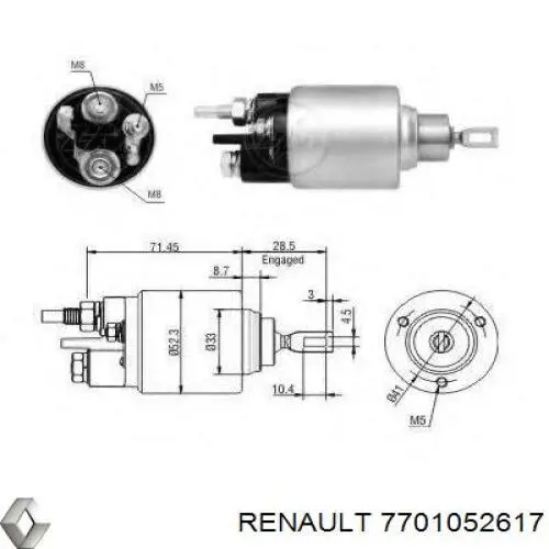 Comprar 7701052617 Renault (RVI) Interruptor magnético de arranque
