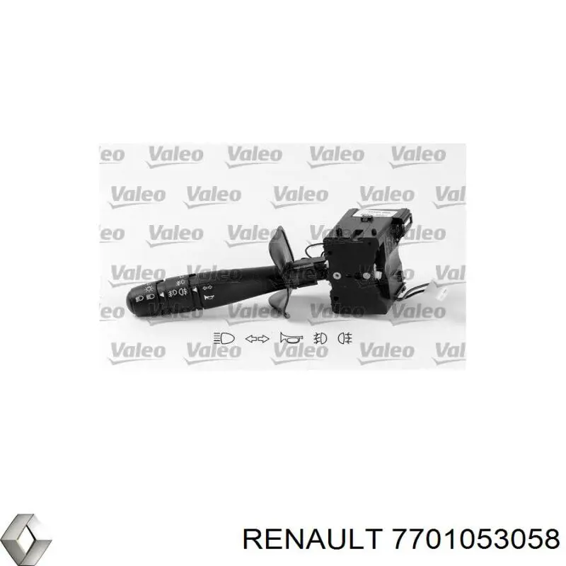 Comprar 7701053058 Renault (RVI) Conmutador izquierdo de la columna de dirección