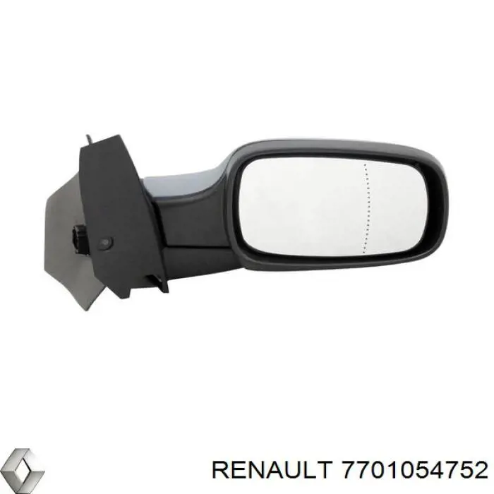 Cristal de espejo retrovisor exterior izquierdo 7701054752 Renault (RVI)