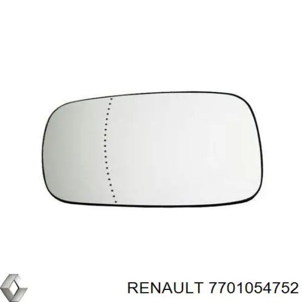 Cristal de espejo retrovisor exterior izquierdo Renault (RVI) 7701054752 precio, desde 19,39 EUR