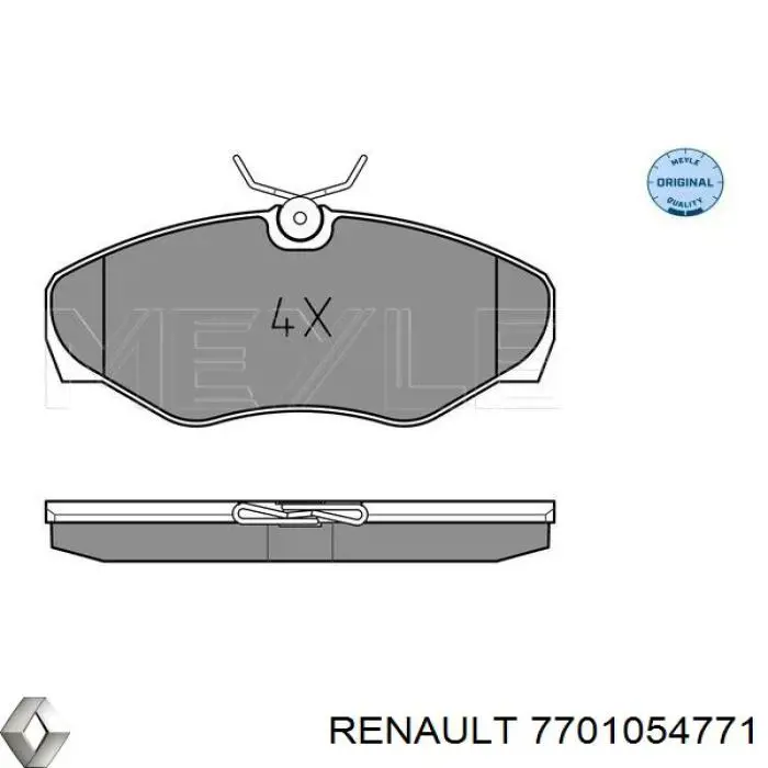 Comprar 7701054771 Renault (RVI) Pastillas delanteras de freno