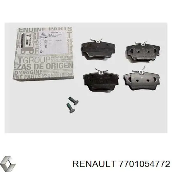 7701054772 Renault (RVI) pastillas de freno traseras