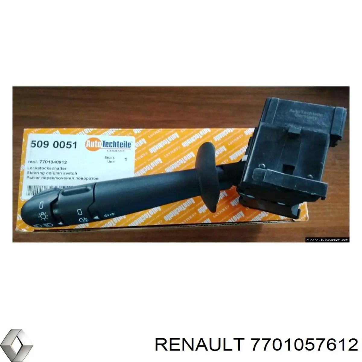 7701057612 Renault (RVI) Conmutador izquierdo de la columna de dirección