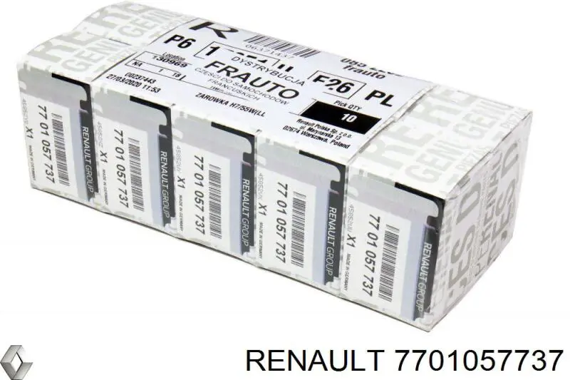 Comprar 7701057737 Renault (RVI) Lámpara halógena