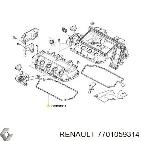 Junta tapa válvula Renault (RVI) 7701059314 precio, desde 7,16 EUR
