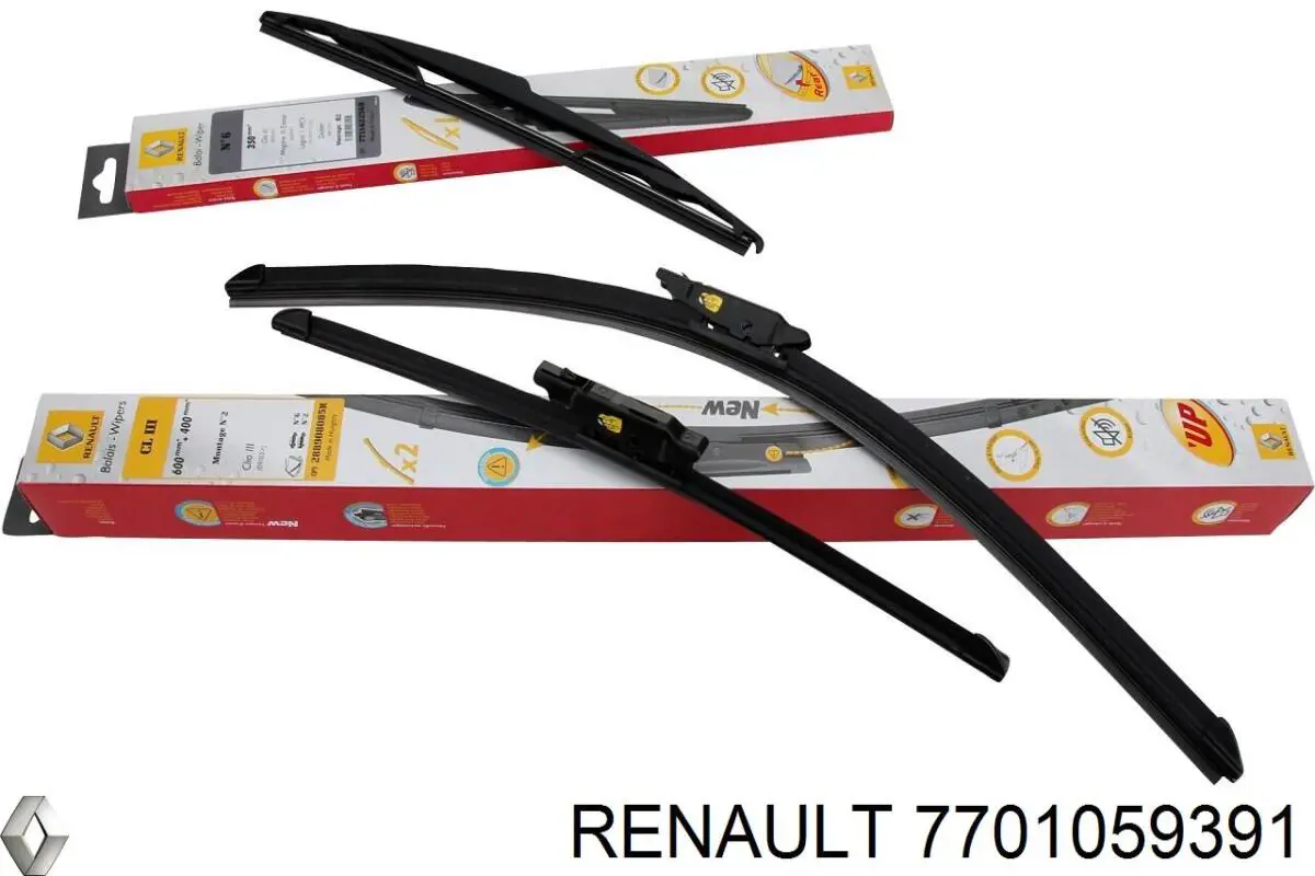 7701059391 Renault (RVI) limpiaparabrisas de luna trasera