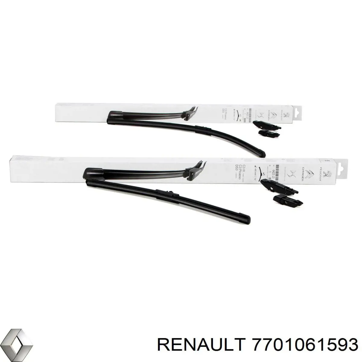 7701061593 Renault (RVI) Escobillas Limpiaparabrisas delanteras