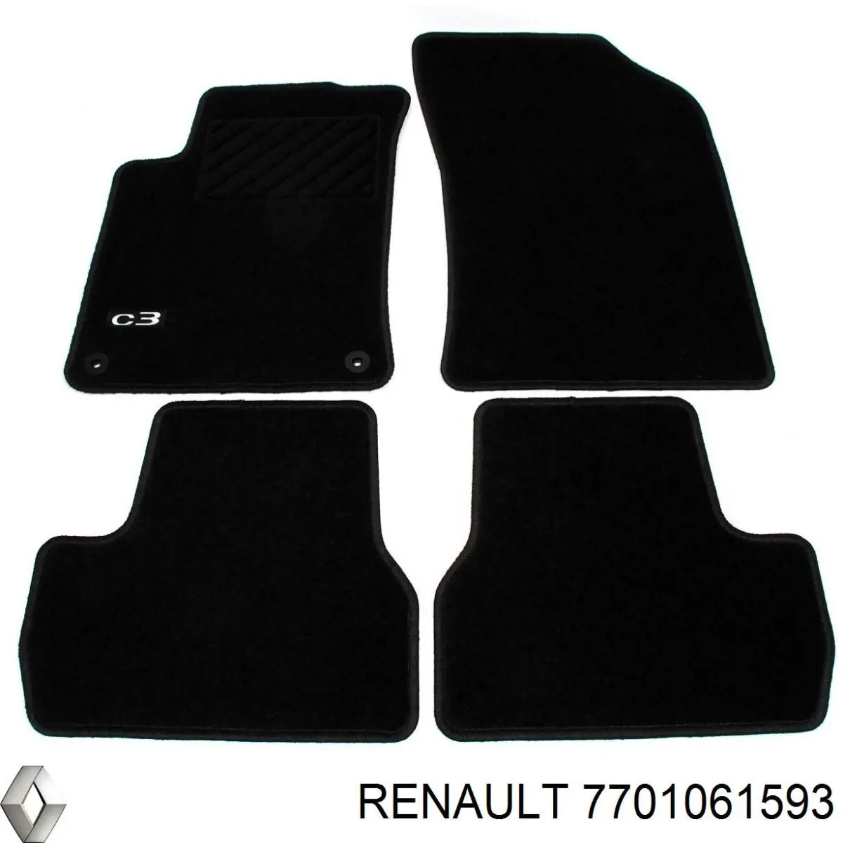 Comprar 7701061593 Renault (RVI) Juego de escobillas de luna delantera, 2 piezas