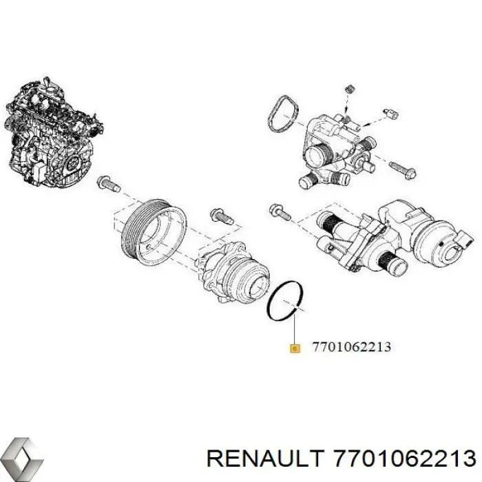 7701062213 Renault (RVI) junta, bomba de agua