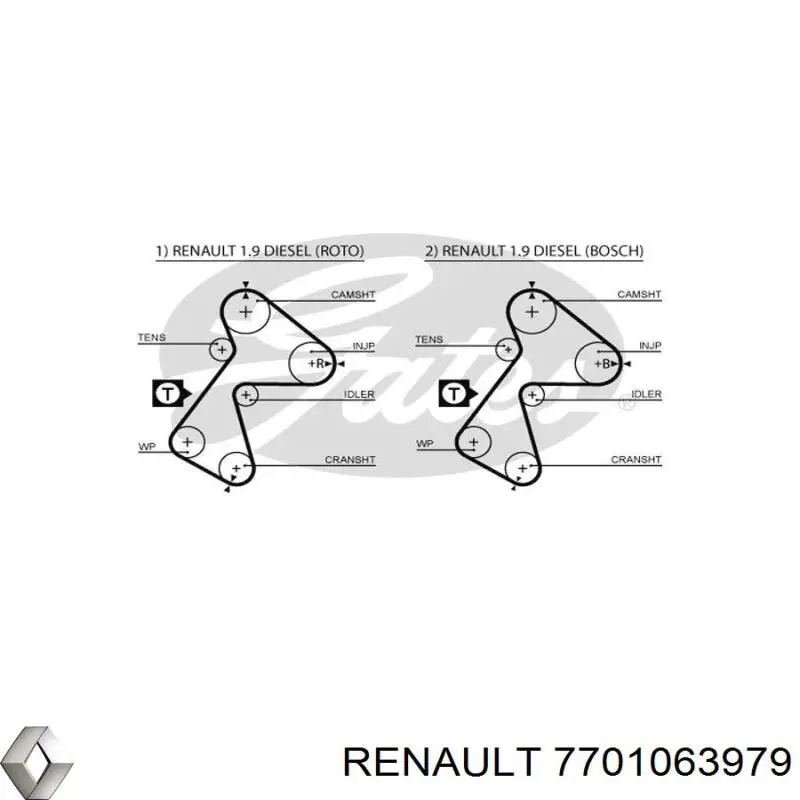 7701063979 Renault (RVI) correa distribucion