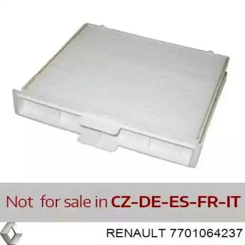 Comprar 7701064237 Renault (RVI) Filtro de aire del habitáculo
